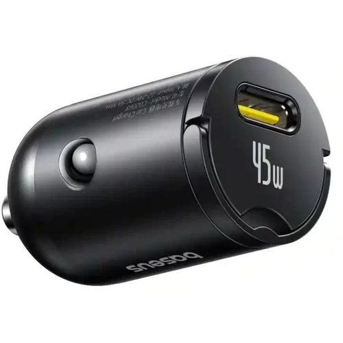 Автомобильное зарядное устройство BASEUS C0206800, USB-C, USB-C, 45Вт, 3A, черный