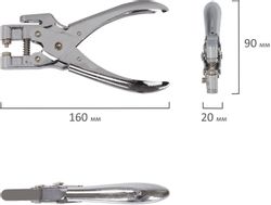 Дырокол BRAUBERG 227792, металлический, до 30 листов