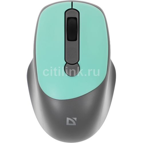 Мышь беспроводная Defender Feam MM-296, радио, оптическая, USB, 1600dpi, бирюзовый [52294]