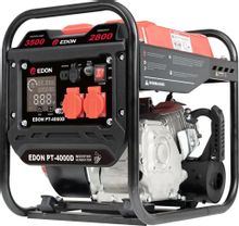 Изображение товара Бензиновый генератор EDON PT-4000D 2.8 кВт мобильный для дома и дачи