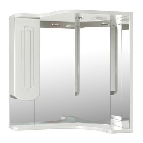 Шкаф MIXLINE Мираж 60 левый с подсветкой, с зеркалом, подвесной, 600х730х220 мм, белый [535187] MIXLINE