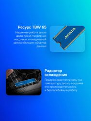 256ГБ SSD накопитель A-Data Legend 710 ALEG-710-256GCS M.2 2280