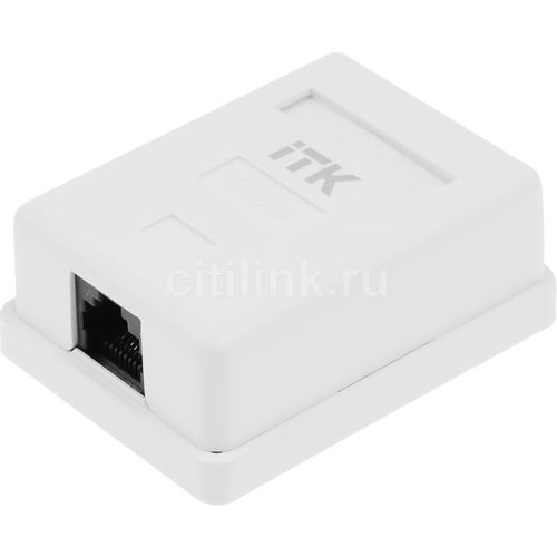 Розетка ITK (CS2-1C5EU-12) настен. RJ45 1 кат.5E UTP бел.