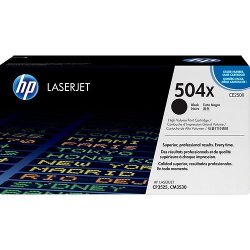 Картридж HP 504X, черный / CE250X