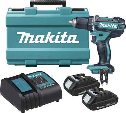 Ударная дрель-шуруповерт Makita DHP482SYE, 1.5Ач, с двумя аккумуляторами