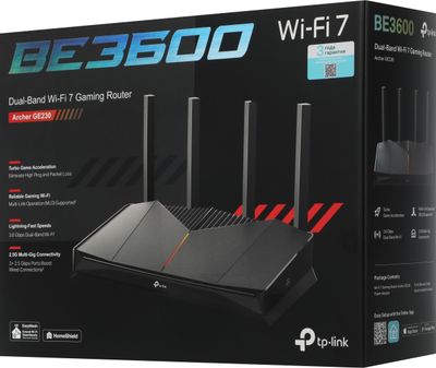 Характеристики Wi-Fi роутер TP-LINK Archer GE230, Wi-Fi 7, BE3600