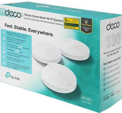 Бесшовный Mesh роутер TP-LINK Deco M5, Wi-Fi 5, AC1300, 2.4/5ГГц