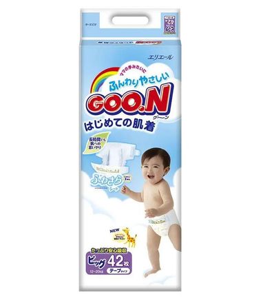 Подгузники Goon XL универсальные (12-20 кг) упак:42шт.