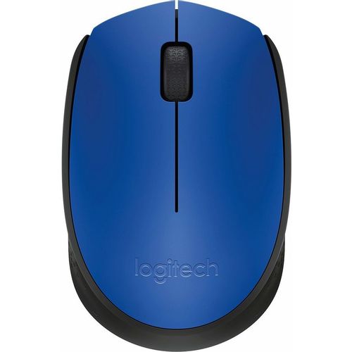Мышь беспроводная Logitech M171, радио, оптическая, USB, 1000dpi, синий и черный [910-004640]