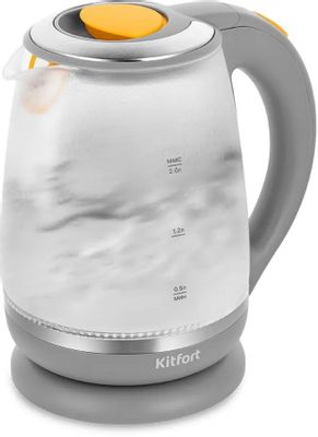Чайник электрический KitFort КТ-6602, 2200Вт, серый