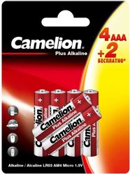 Изображение товара AAA Батарейка CAMELION Plus Alkaline 4+2LR03-BP,  6 шт.