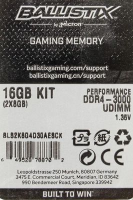 Crucial Ballistix Sport LT BLS2K8G4D30AESCK