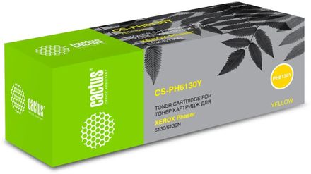 Картридж Cactus CS-PH6130Y, 106R01284, желтый / CS-PH6130Y