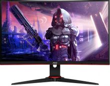 Изображение товара 23.6" Монитор AOC Gaming C24G2AE, 1920x1080, VA, 165Гц, 2хHDMI, 1хDP, изогнутый, черный/красный и черный