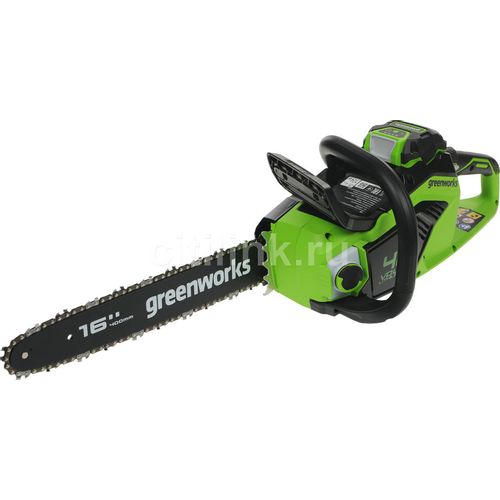 Цепная пила GREENWORKS GD40CS18, аккумуляторная, 40В, 2Ач, с одним аккумулятором [2005807ua]
