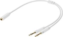 Изображение товара Аудиокабель UGREEN AV140 0.2 м Jack 3.5 (f) - 2xJack 3.5 (m) белый