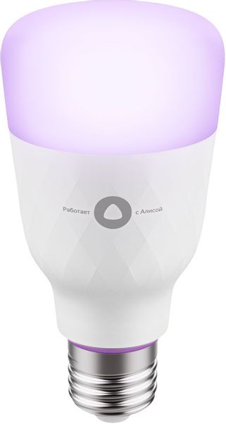 Умная лампа ЯНДЕКС YNDX-00018 цветная E27 RGB 8Вт 900lm Wi-Fi (1шт)