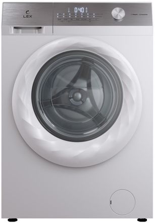 Стиральная машина узкая LEX LWM07014WHID, с фронтальной загрузкой, 7кг, 1400об/мин, с паром, инверторная