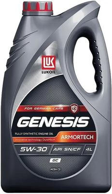 Моторное масло LUKOIL Genesis Armortech GC, 5W-30, 4л, синтетическое [3149300]