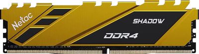 Оперативная память NETAC Shadow NTSDD4P32SP-08Y DDR4 -  1x 8ГБ 3200МГц, DIMM,  Yellow,  Ret