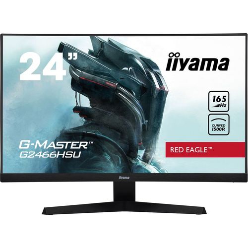 23.6" Монитор Iiyama Red Eagle G2466HSU-B1, 1920x1080, VA, 165Гц, 2хHDMI, 1хDP, изогнутый, черный