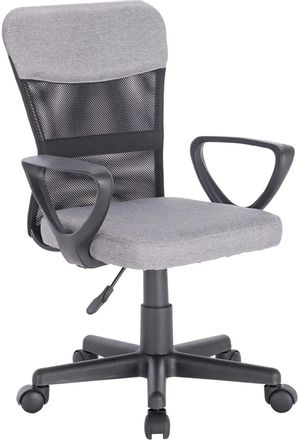 Кресло BRABIX Jet MG-315, сетка/ткань, до 100кг, фиксированные подлокотники, серый