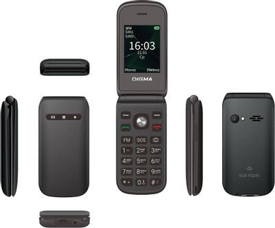 Сотовый телефон Digma VOX FS241, черный – купить в Ситилинк | 1879842