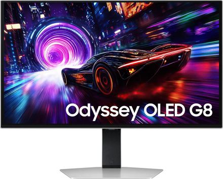 27" Монитор Samsung Odyssey OLED G8 S27FG812SIXCI,  3840x2160,  OLED,  240Гц,  2хHDMI,  1хDP,  черный и серебристый [ls27fg812sixci]