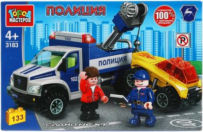 Конструктор Город Мастеров Полиция ГАЗ Sadko. Полицейский эвакуатор ...
