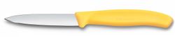 Нож кухонный Victorinox Swiss Classic, универсальный, для чистки овощей и фруктов, 80мм, заточка прямая, стальной, желтый