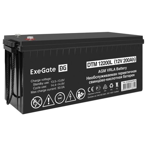 Аккумуляторная батарея EXEGATE DTM 12200L для ИБП, 12В, 200Ач [ex297564rus]