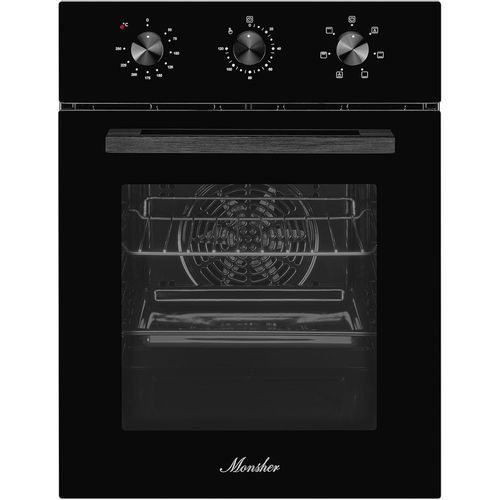 Духовой шкаф электрический MONSHER MOE 4563, 50л, дверца с 3 стеклами, черный