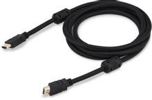 Изображение товара Кабель HDMI Buro 1.4 2м позолота ферритовый фильтр черный