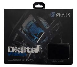 Коврик для мыши Oklick OK-F0251 (S) черный, нейлоновая ткань, 250х200х3мм