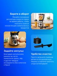 Блендер Bosch VitaPower Serie 4 MMB6384M, черный/нержавеющая сталь