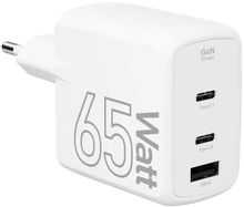 Изображение товара Сетевое зарядное устройство LYAMBDA LJC-65-2C1A,  USB-A,  2xUSB-C, 65Вт, 3A, белый