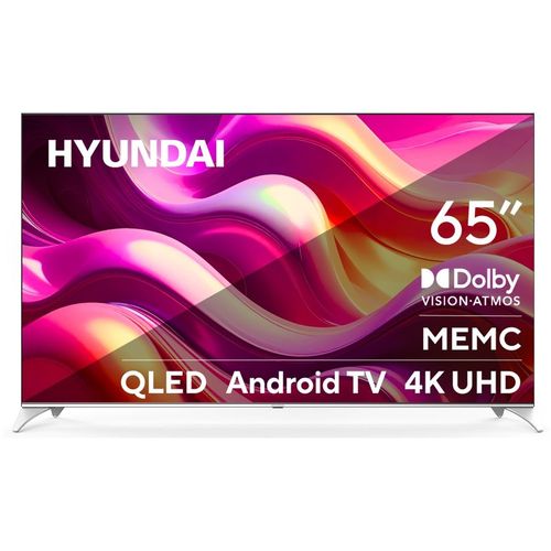 65″ Телевизор Hyundai H-LED65QBU7500 QLED, 4K Ultra HD, СМАРТ ТВ, Android TV, черный
