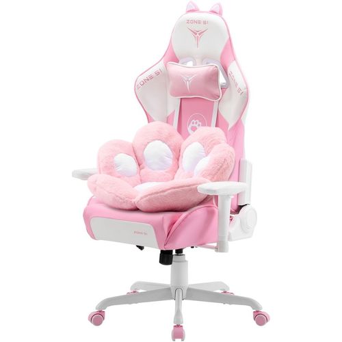 Кресло игровое ZONE 51 Kitty, экокожа/ткань, до 150кг, топ-ган, регулируемые 2D подлокотники, и