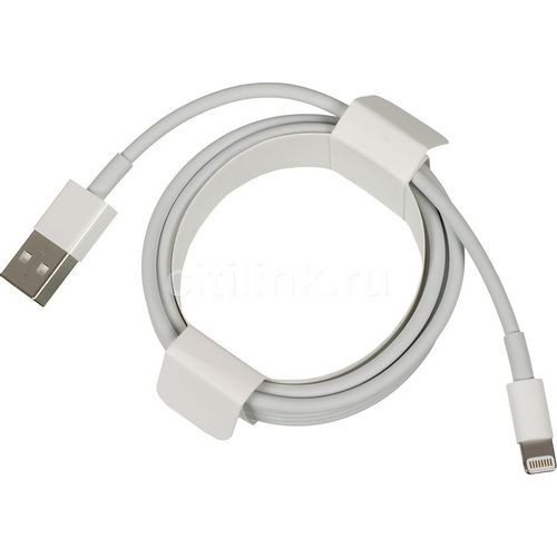 Кабель Apple A1510, Lightning (m) — USB (m), 2м, MFI, белый [md819zm/a]