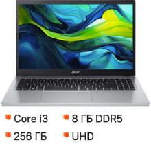 Изображение товара Ноутбук Acer Aspire Go AG15-31P-38DT 15.6" 8ГБ RAM SSD без ОС серебристый