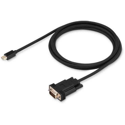Кабель аудио-видео Buro 1.1v, miniDisplayport (m) - VGA (m), 2м, GOLD, черный [bhp mdpp-vga-2]