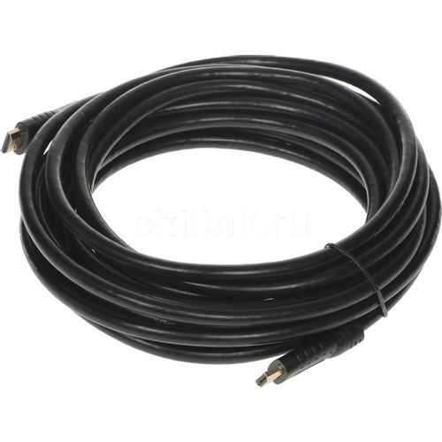 Кабель аудио-видео Buro HDMI 2.0, HDMI (m) - HDMI (m), ver 2.0, 7м, GOLD, черный [bhp hdmi 2.0-7]