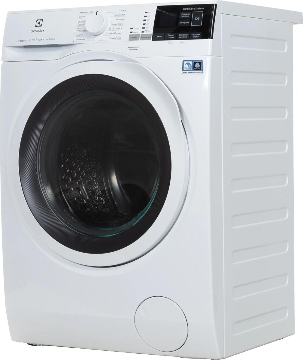 Стиральная машина Electrolux PerfectCare 700 EW7WR447W, с фронтальной  загрузкой, с паром, 7кг, 1400об/мин, с сушкой, инверторная – купить в  Ситилинк | 1081574