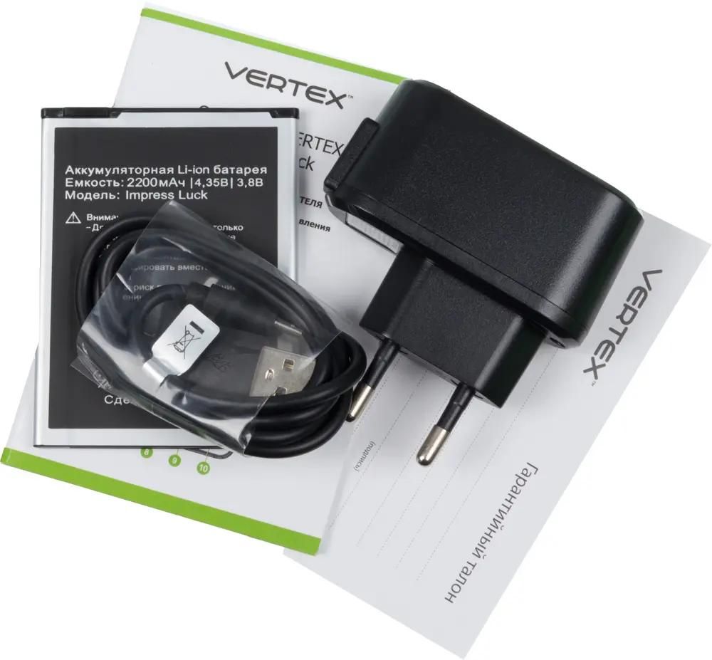 Характеристики Смартфон Vertex Impress Luck 8Gb, черный (1107892) смотреть  в СИТИЛИНК