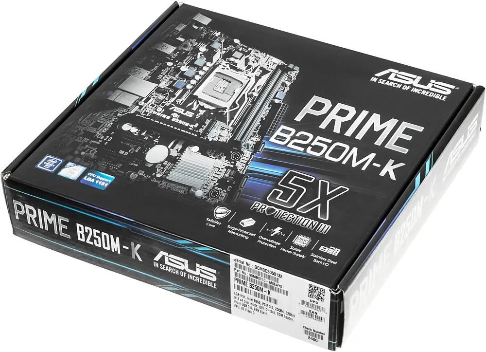 ASUS PRIME B250M K LGA 1151 Intel B250 mATX Ret 417734