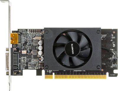 Gigabyte GeForce GT 710 GV-N710D5-2GL – Carte Graphique 2Go DDR5, PCIe 2.0 X8, Profil Bas