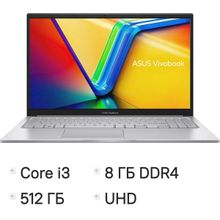 Изображение товара Ноутбук ASUS Vivobook 15 X1504VA-BQ2880 15.6 IPS Intel Core i3 8GB 512GB SSD