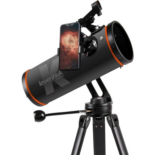 Телескоп LEVENHUK Nova Plus рефлектор d114мм fl500мм 228x серый, оранжевый [86564]