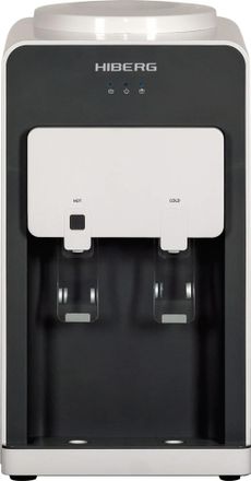 Кулер HIBERG DK 20W, настольный, компрессорный, push - кран, белый/черный