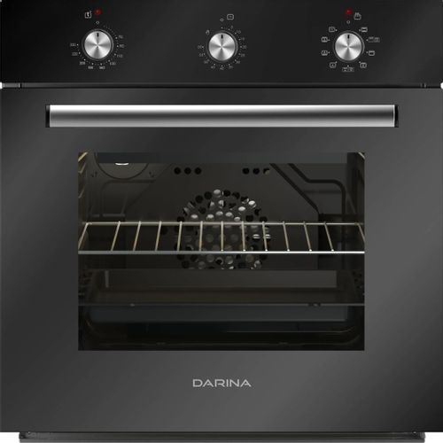 Духовой шкаф электрический Darina 1U BDE 111 707 At, 50л, дверца с 3 стеклами, антрацит/стекло черное